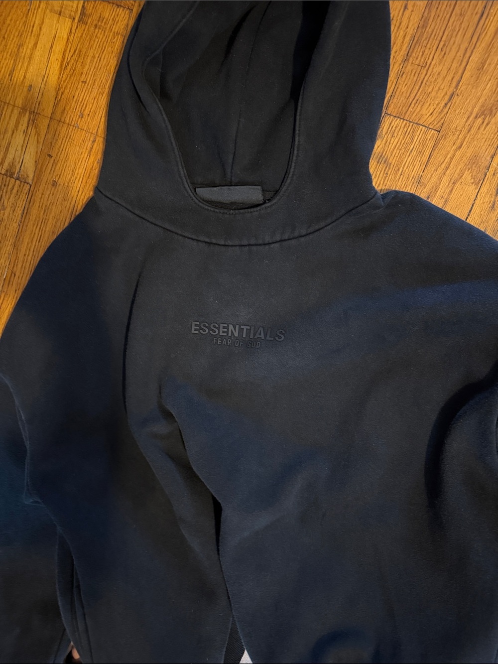 Essentials Black Pullover Hoodie Sweatshirt